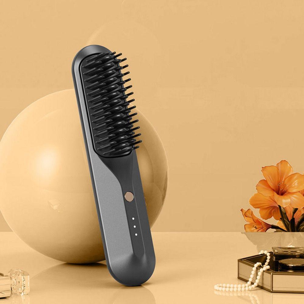 

Rechargeable Hair Straightener Anti-scalding Electric Hot Comb Hair Straight Brush Girl