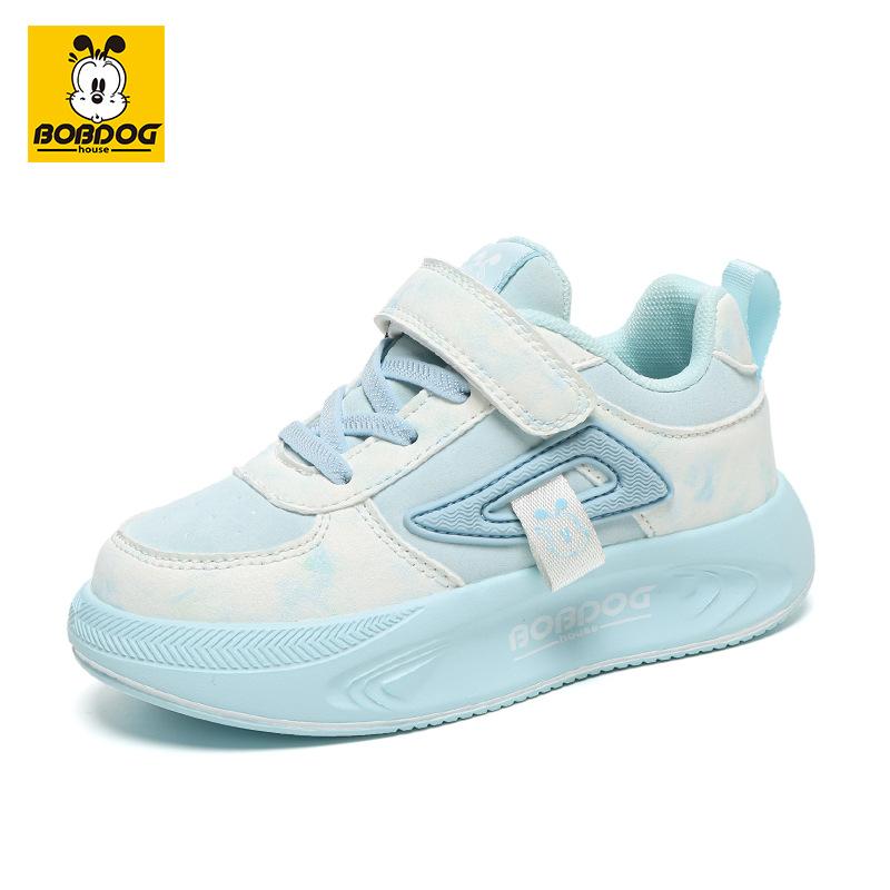 Babu Bean Classmate Boys Shoes Spring and Autumn New Leather Surface Waterproof Casual Board Shoes Girls Shock Absorption Children's Sports Shoes