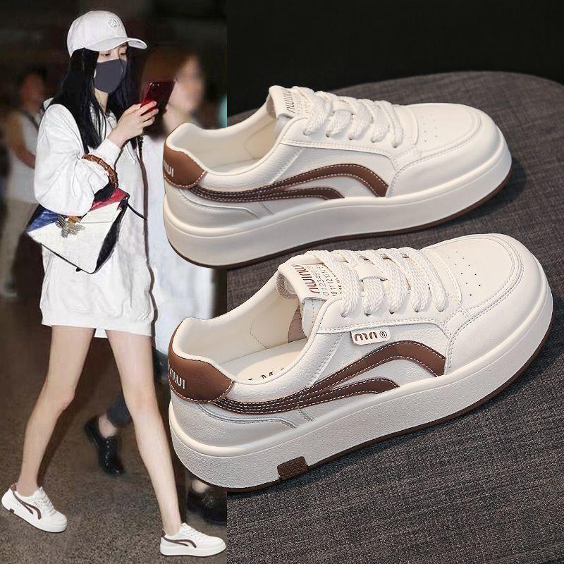 Thick-soled Women's New Autumn Versatile Shoes Increase Height and Show Feet Small Leisure Sports Students Soft-soled Versatile Board Shoes