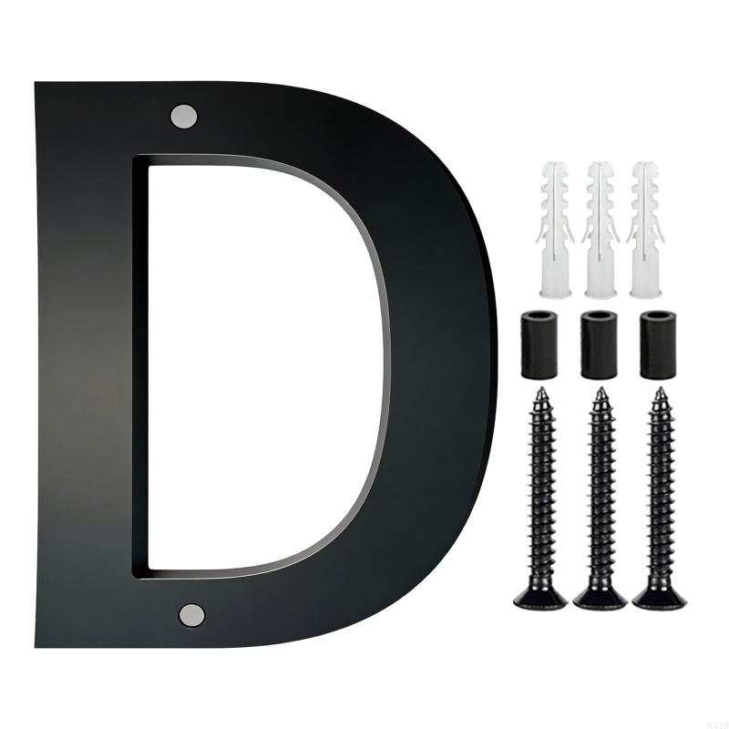 Modern Acrylic House Number Plate Door Label Number Plate Sign with Screw Modern Numbers Address Sign Easy Installation M4YD