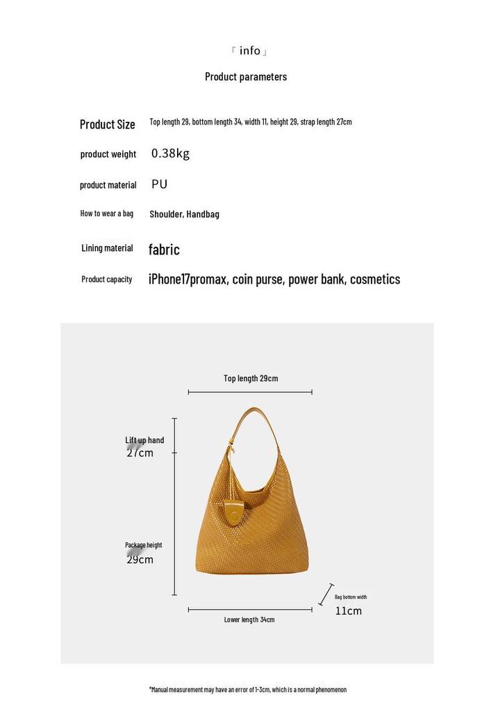 Women's 2026 Summer Large-Capacity Woven Bucket Bag - Trendy Crossbody Tote with Single-Shoulder Option for Mother and Child.