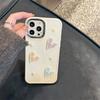 Japan Korean 3d Pearl Laser Love Heart Soft Phone Case For Iphone 14 12 11 13 Pro Max Xr X Xs Max Luxury Protective Back Cover