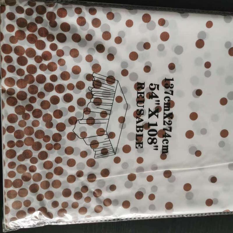Thickened Brown Polka Dot Disposable Party Tablecloth