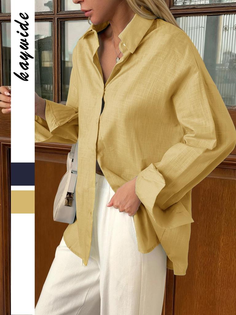 European Casual Commute Women's Solid Color Outerwear Shirt - Spring/Summer 2026 Fashion