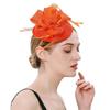 Feather Fascinator Caps Mesh Makeup Prom Elegant Hair Accessories  Women