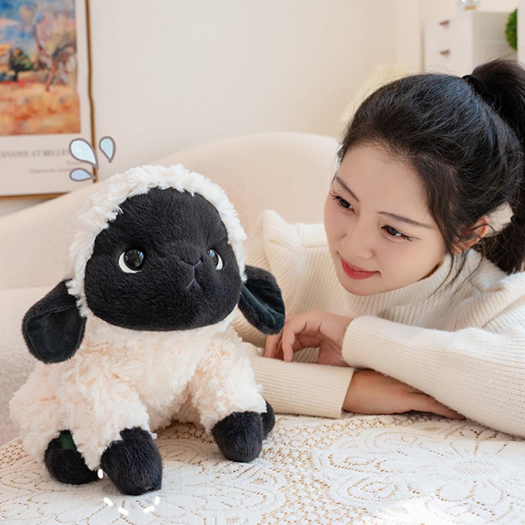 Interactive Soft Lamb Plush Toy Cuddle Companion Kids Family Bonding Activity Comfort Doll Hugging Stuffed Animal Toy