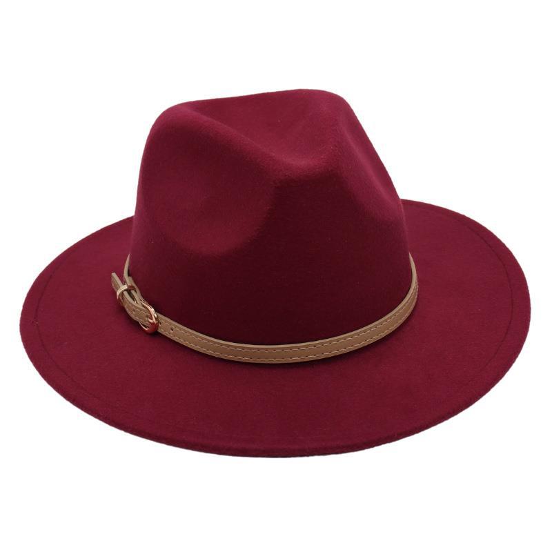 British Top Hat Punk Jazz Hat Men'S And Women'S Stage Felt Hat Performance Woolen Hat Fedora Hat Elegant Gambler Hat