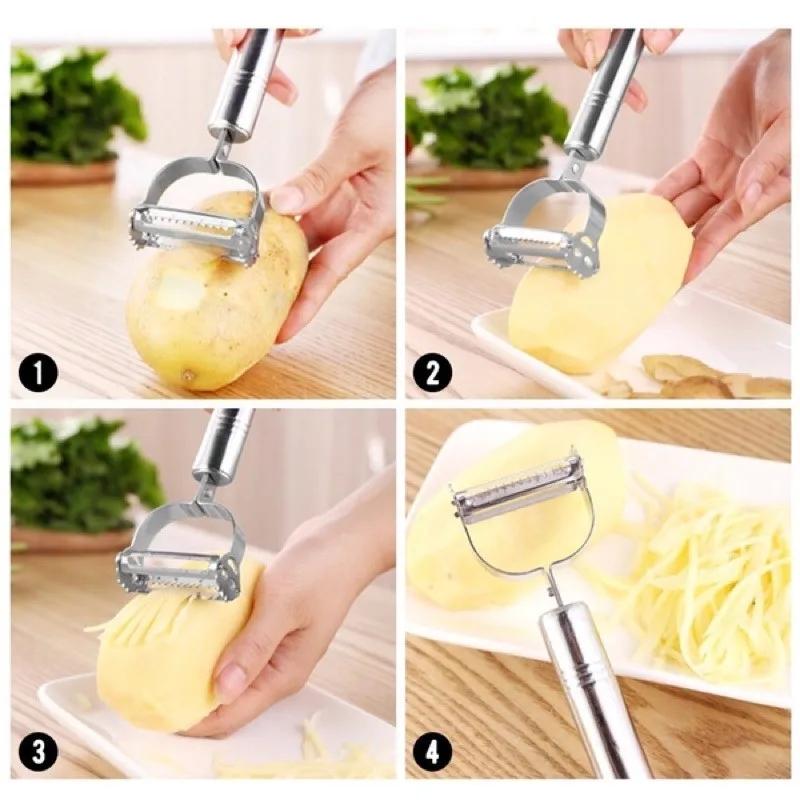 Stainless Steel Cane Knife Multi-Purpose Household Pineapple Peeler Thickened Kitchen Wax Gourd Lettuce Peeler