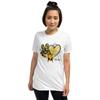 Sunflower Unisex T-Shirt, Peace Love Kindness Flower Heart Nature Garden Bee