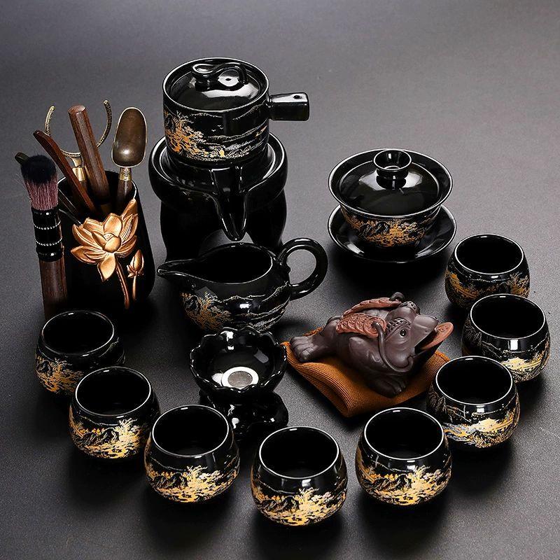 Qianyu Japanese Style Auto-Pour Ceramic Tea Set
