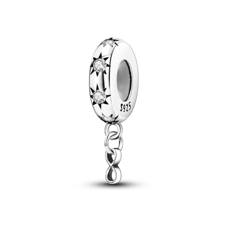 Kupfer-Silikon-Abstandshalter-Clip für Charms und Perlen, passend für Original-Armbänder, DIY-Schmuck für Damen, Anhänger, Geschenkidee