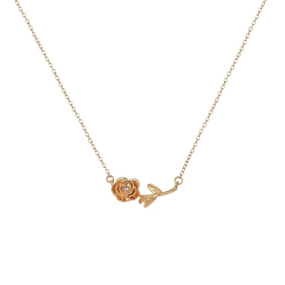 Minimalist Birthstone Necklace Dainty Rhinestone Pendant Necklace  Birthday Gifting Jun.