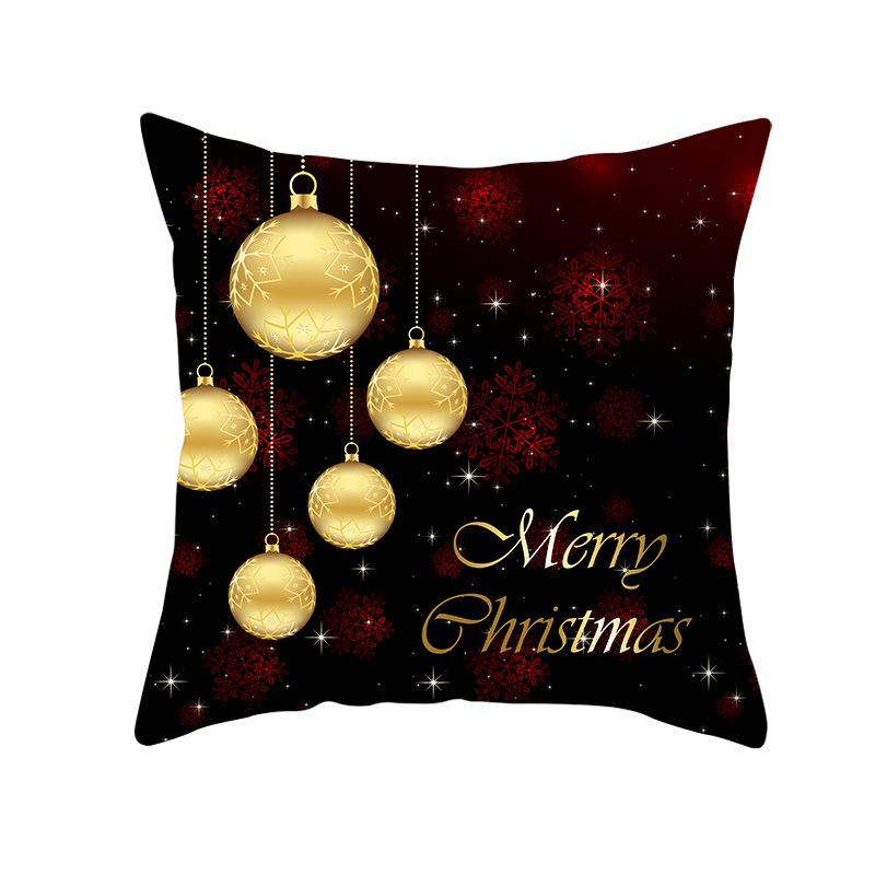Red Series Christmas Pillow Covers for Home Use, Peach Skin Pillow Covers, Sofa Cushion Covers