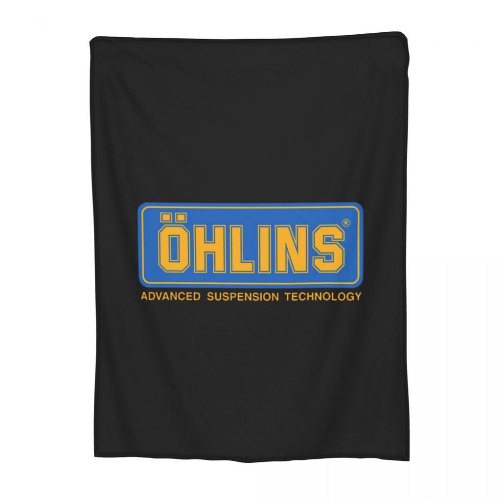Classy Ohlins Logo Blanket Flannel Sofa Throw Blanket Multifunction for Couch Bedding Office Throws Bedspread Quilt