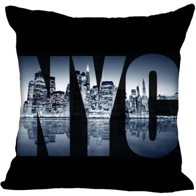 Individuelle New York City Quadratische Kissenhülle Individuelle Reißverschluss-Kissenbezughülle 45X45cm(Eine Seite)