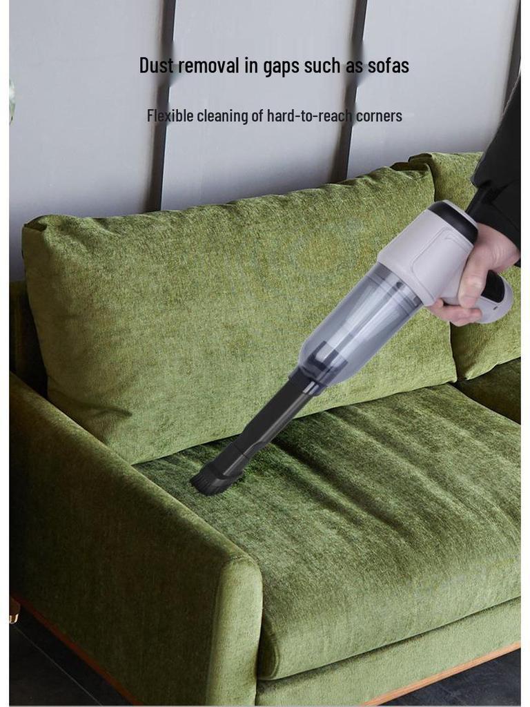 Wireless Car-Mounted Mini Vacuum Cleaner with Blowing and Suction, Portable Handheld Design, Lithium Battery Powered