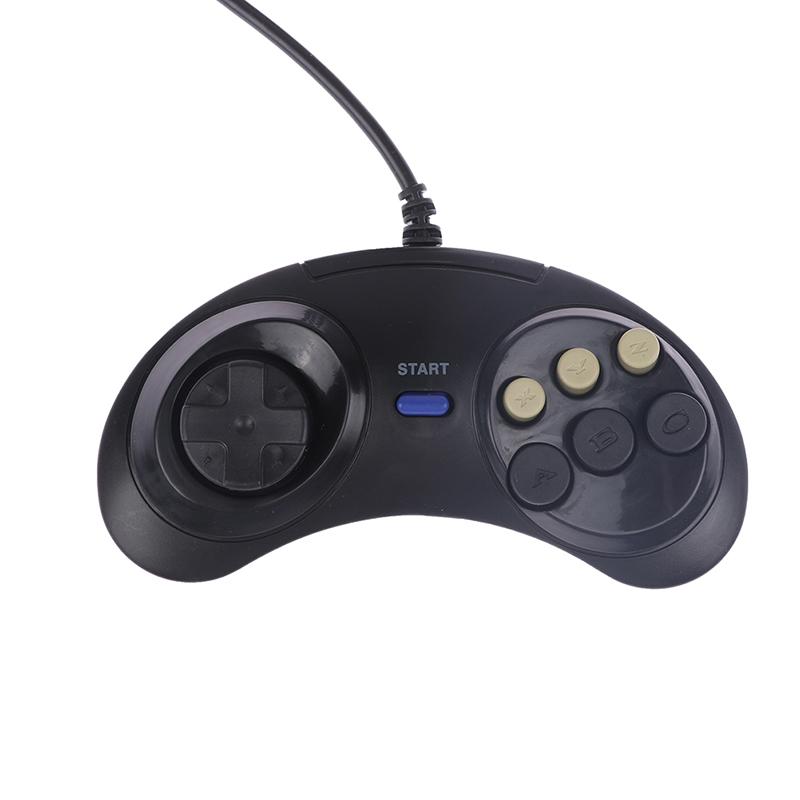 Classic Wired 6 Buttons Joypad Handle Game Controller For Sega Md2 Mega Drive