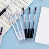 6Pcs Retractable Gel Pens 0.5mm Fine Nib Pen Smooth Writing Pen for Exams Students Fast-Drying Ink No-Skip School Office Supplies
