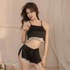 Sex Clothes Are Free To Take Off the Bed, Sexy Lace Splicing Belly Pocket Underwear Set, Small Breasts Gather Clothes Women