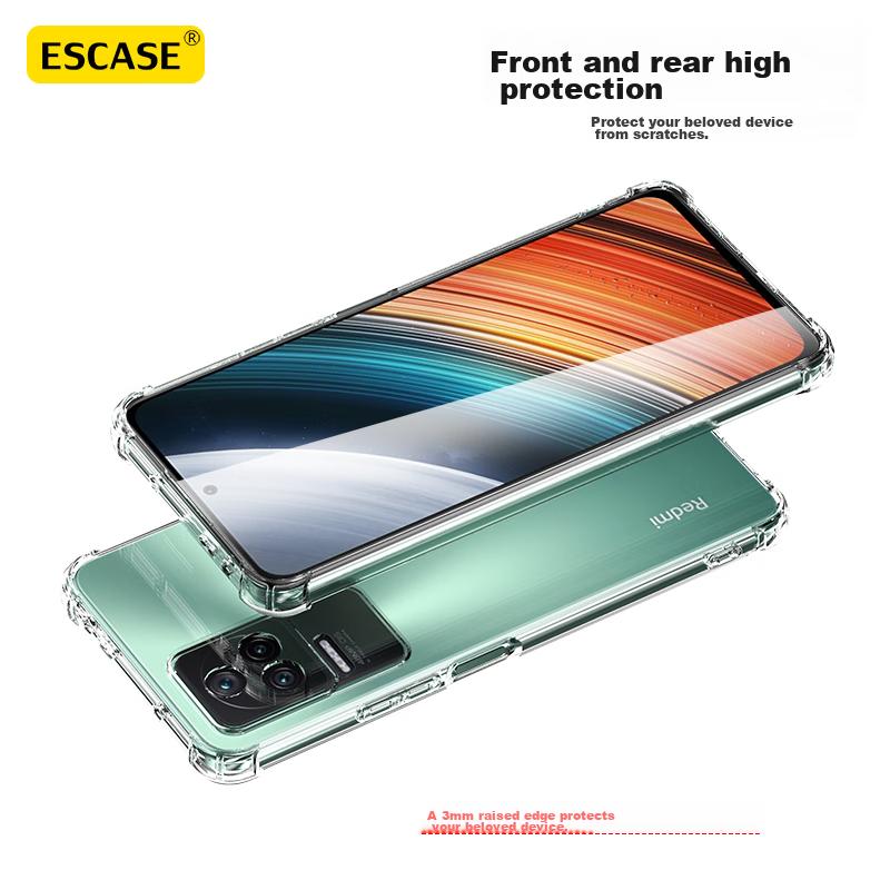 Redmi K40S Phone Case, Xiaomi Redmi K40s Protective Cover, Full Protection Airbag Shockproof Soft, ES-Ip9 Series Upgraded Version, Translucent White