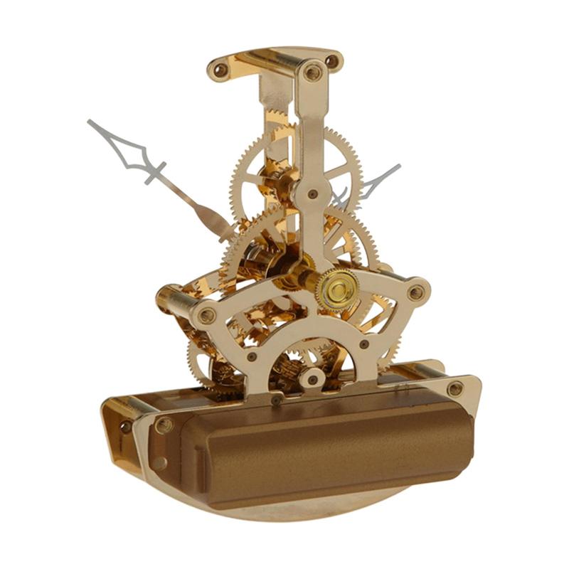 Moving Gear Clock Ornament Table Clock Movement Mechanical Clock Shelf Clock for Bedroom Living Room Study Home Decoration