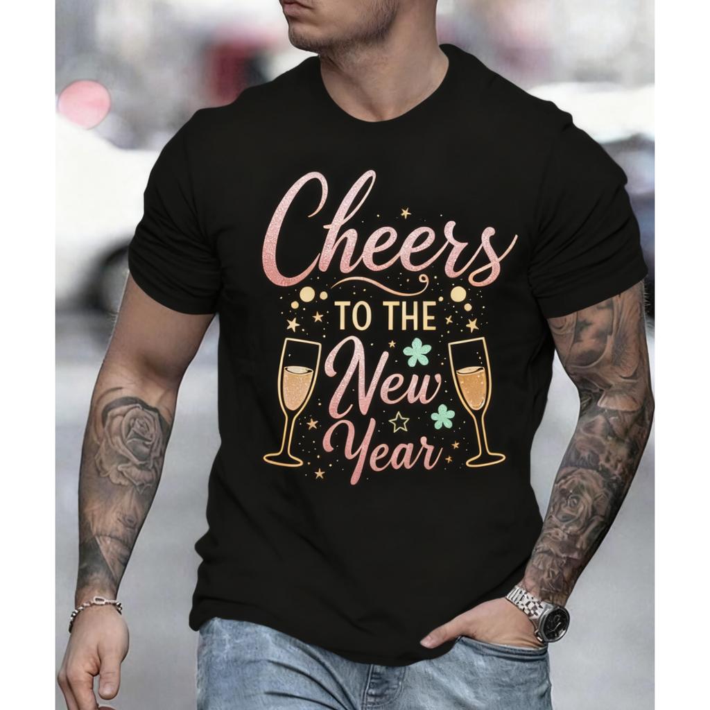 2026 Happy New Year 3D Printed T Shirt For Men Fashion New Mens Clothing Trend Cool Street Tops Womens Tshirts Couple Clothes