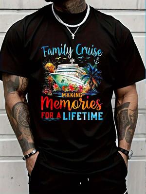 100% Cotton Family Cruise Family Summer Vacation Matching Cruise T-Shirt Women's Men's Graphic Tee