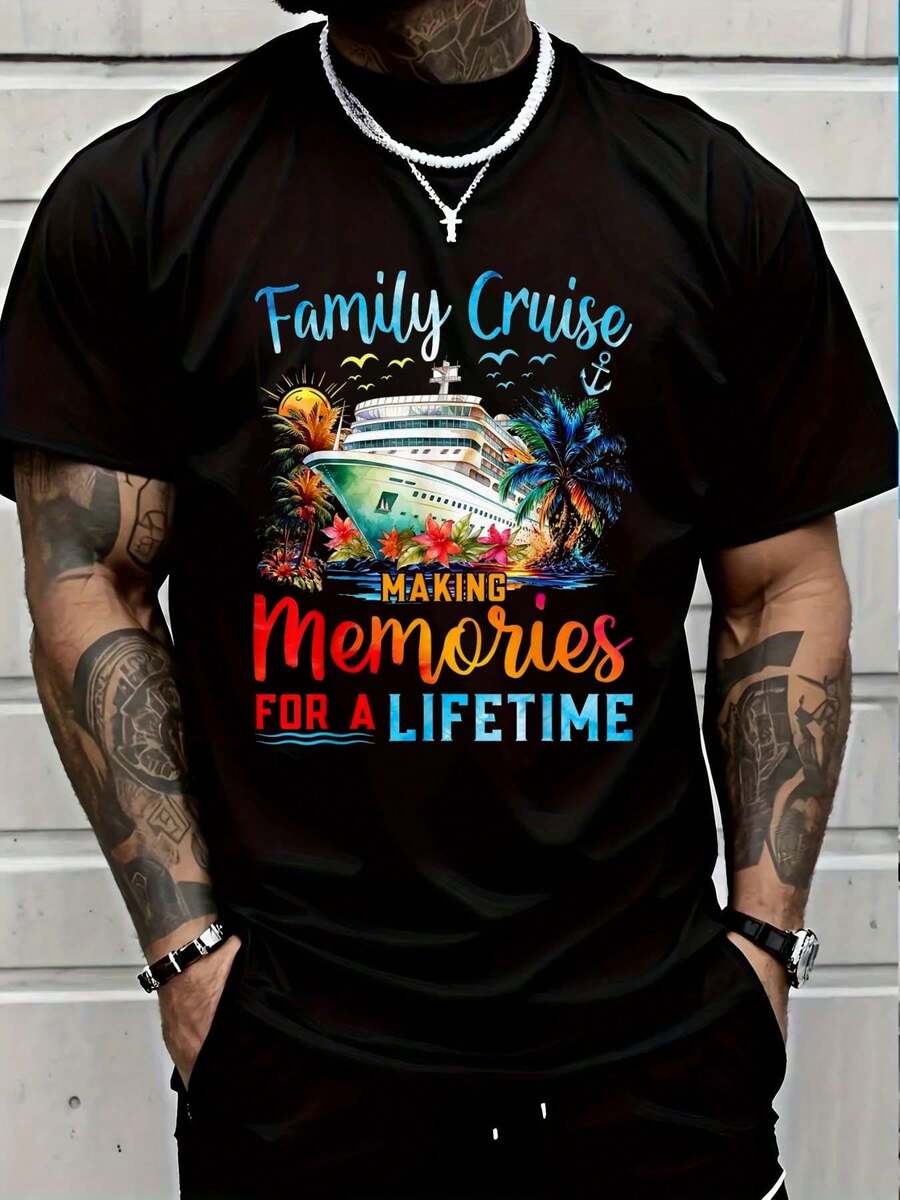 100% Cotton Family Cruise Family Summer Vacation Matching Cruise T-Shirt Women s Men s Graphic Tee S