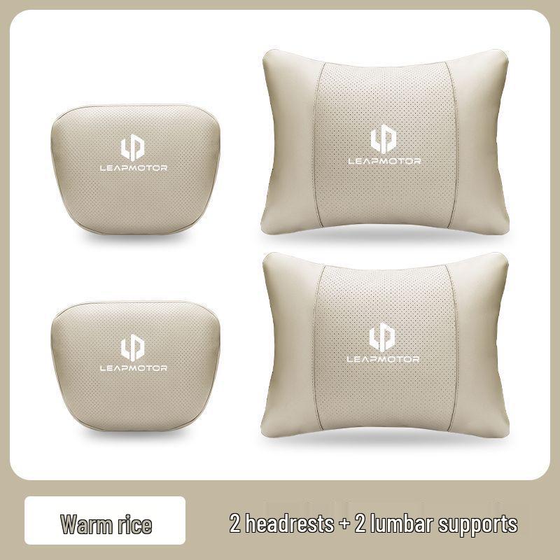 Suporte Lombar para Bancos de Carro Leapmotor T03/C11/C01/C16/C10 - Conforto de Alta Qualidade e Proteção da Cintura Encosto de Cabeça