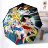 1pc Sailor Moon Auto-Open Close Umbrella Portable Tri-Fold Design with 8-Bone Iron Frame, Outdoor, Gift for Fans, Travelers, Daily Use, Perfect Presen