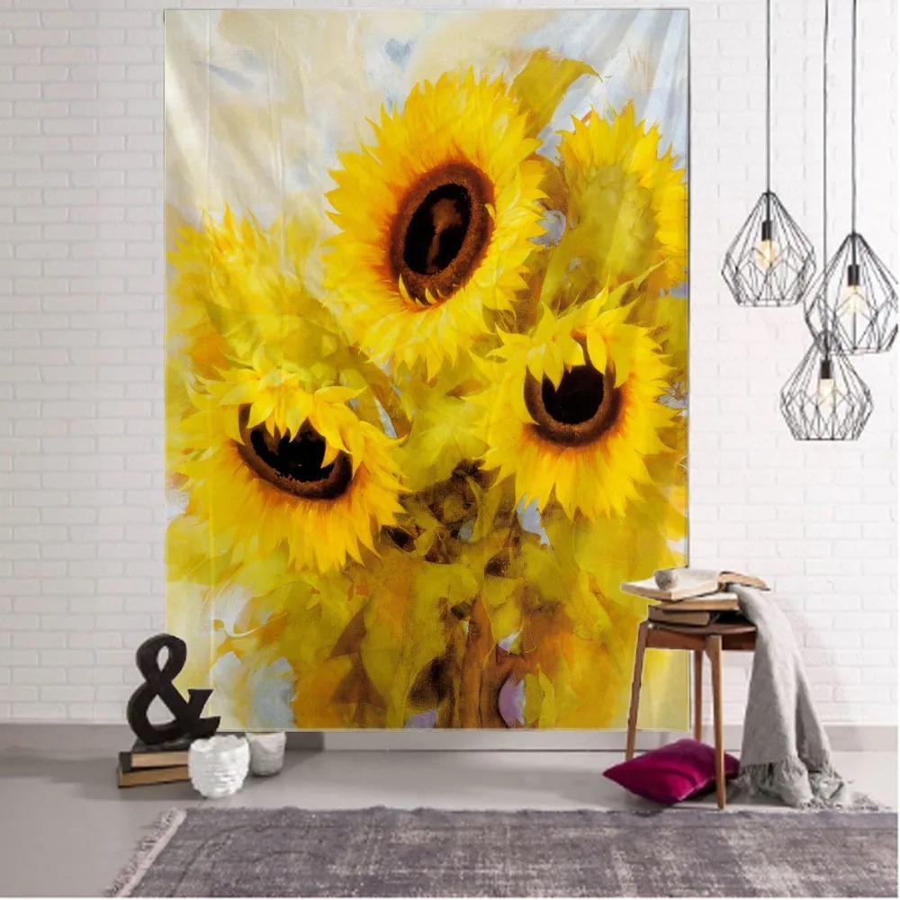Abstract Character Plant Flower Tapestry Office Living Room Tapestry Home Wall Decoration Tapestry