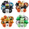 Halloween Pumpkin Cat Skull Ghost Aluminum Film Alien Latex Balloon Set Family Holiday Arrangement Gift