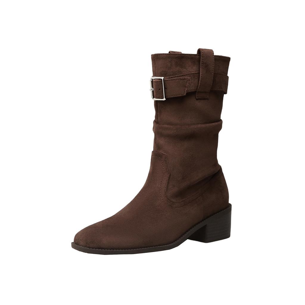 Vintage Fashion Western Cowboy Boots Autumn Winter New High Long Booties Platform Thick Heel Street versatile Shoes