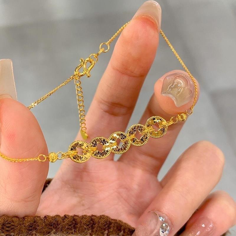 Five Emperors Coin Bracelet Women's Light Luxury Premium Sense New Chinese Style Explosive Birthday Gift