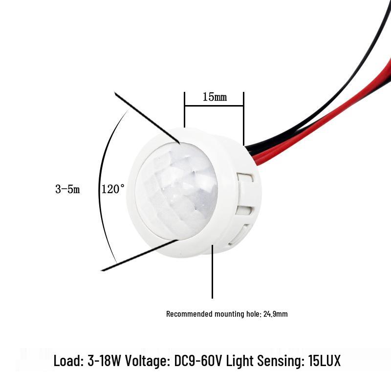 Smart Adjustable Infrared Motion Sensor Switch with Concealed Installation
