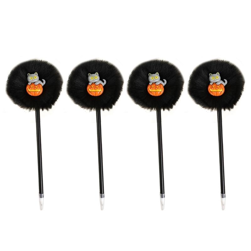 4 Peças Caneta Gel Desenho Animado Halloween Caneta Engraçada para Escrever Materiais de Escritório para Estudante Recompensa de Jogo Suprimentos para Festa de Halloween