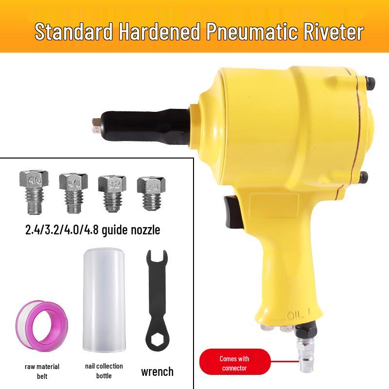Pneumatic Aluminum Rivet Gun, Pistol-Type Self-Priming Riveting Tool