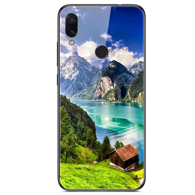 For Xiaomi Redmi Note 7 Case Tempered Glass Hard Back Cover For Xiomi Redmi Note7 Phone Cases Soft Bumper On Redmi 7 7A Redmi7