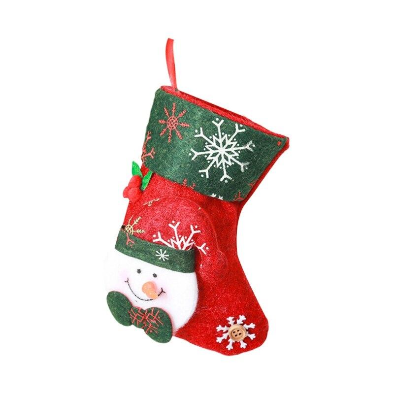 Christmas Tree Ornaments Funny Unique Small Christmas Tree Ornaments Red Plaid Christmas Stockings with Santa Snowman Elk