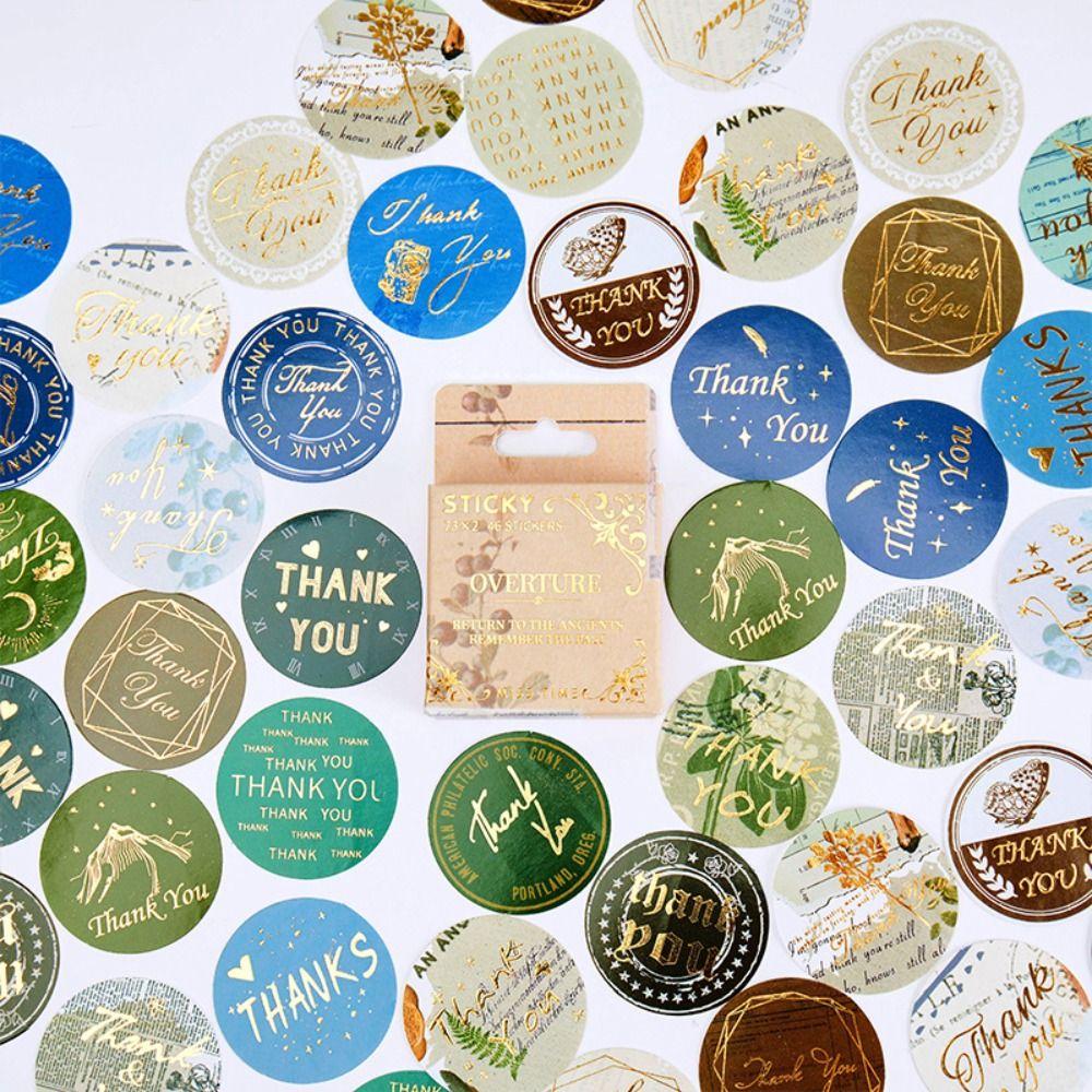 

Наклейки для украшения аккаунта от руки на мобильном телефоне, наклейки «Спасибо», наклейки для запечатывания, канцелярские наклейки 06