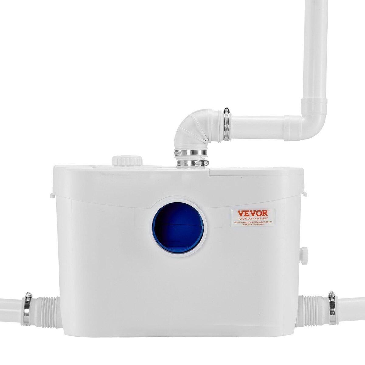 Système de Sanitaire Broyeur avec Pompe 700W Toilettes à Relevage Pour Sous-sol