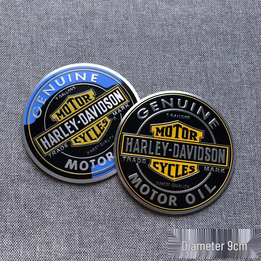 Harley Skull Motorcycle Fuel Tank Cover Personalized Decorative Aluminum Badge Sticker