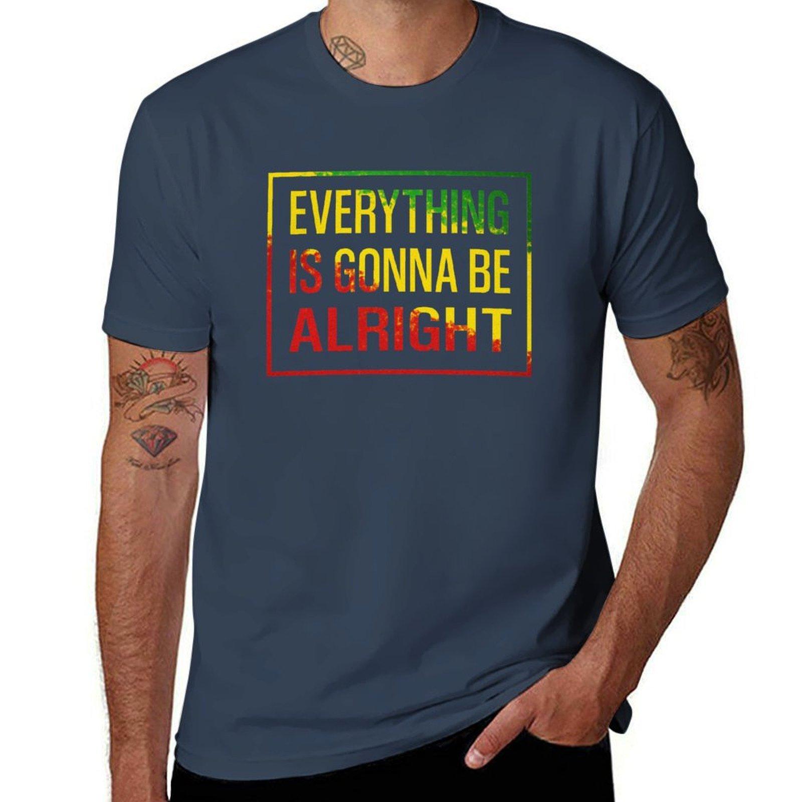 Everything Is Gonna Be Alright Tshirt Plus Size Quick Dry Sports Tee S