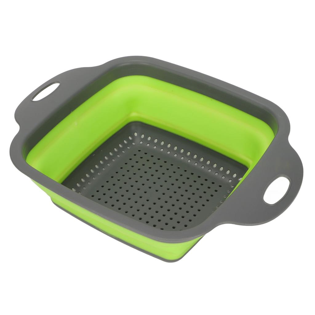 Faltbarer Abtropfkorb Faltbar Langlebig PP TPR Stark Tragfähig Abtropfloch Gemüsewaschkorb für Obst Gemüse