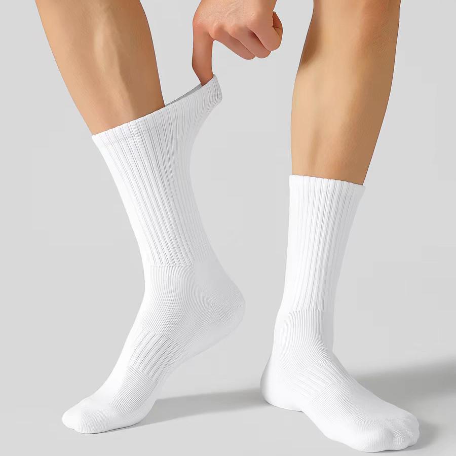 Unisex High Elastic Ribbed Slouch Socks - Warm, Thick Cotton Sports Socks