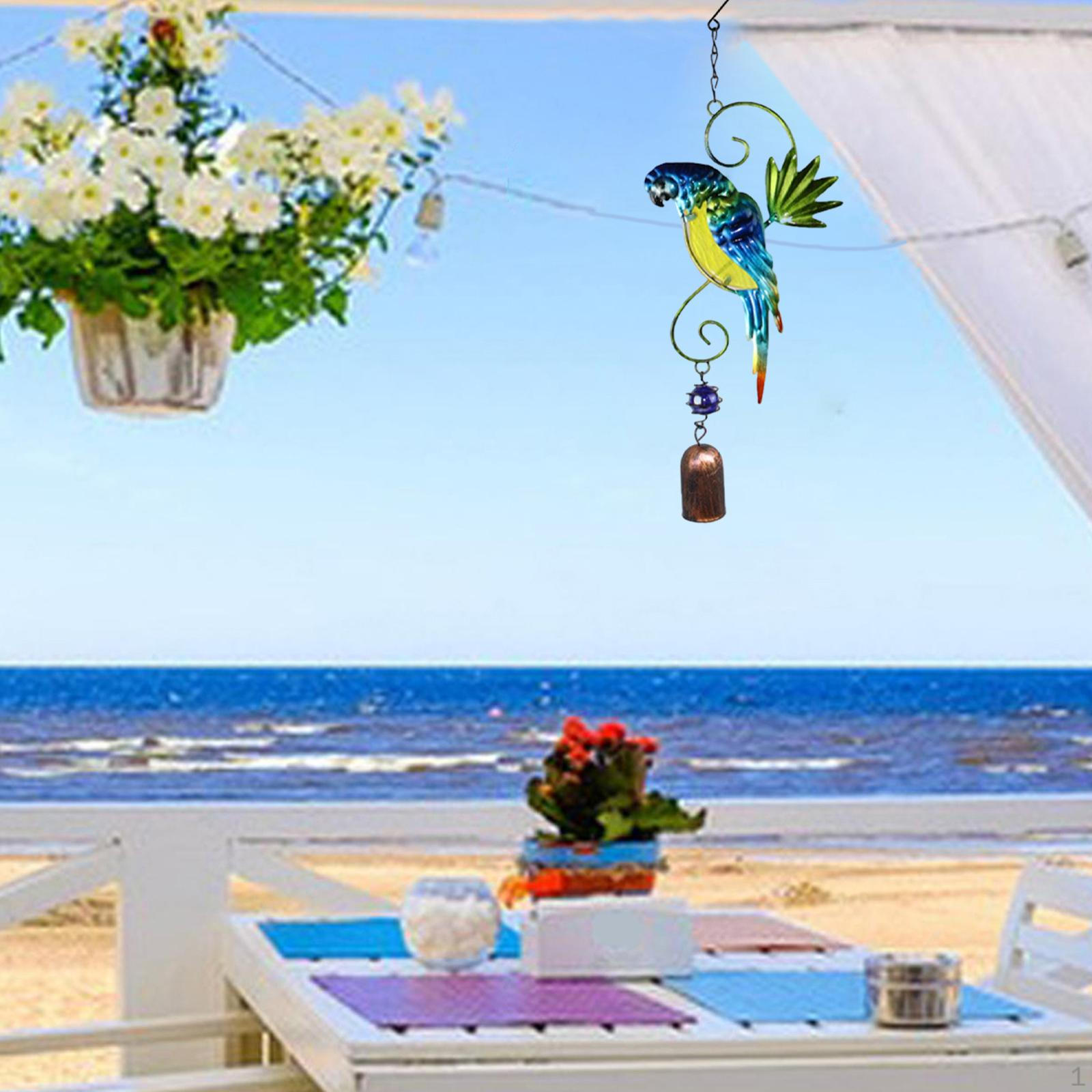 

Красочный колокольчик в виде попугая — яркий садовый декор для вечеринок на открытом воздухе синий