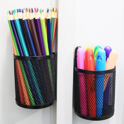 Portapenne in Rete Nera Portapenne Grande Capacità Multiuso Magnetico Porta Pennelli da Trucco