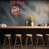 Vintage Fresh Eggs Sold Here Round Metal Tin Sign, Waterproof 2D Wall Art Decor for Home Kitchen Cafe Bar