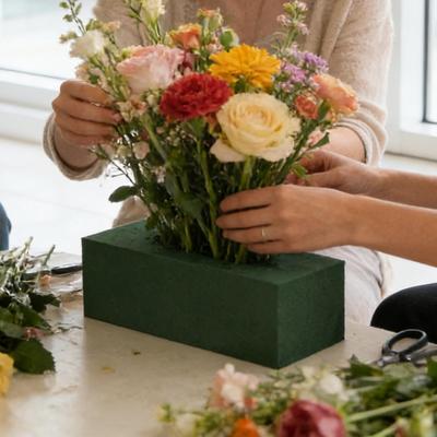 1PC Floral Foam Blocks for Fresh and Artificial Flowers Wet Floral Foam Blocks for Home Wedding Party Holiday Decorations