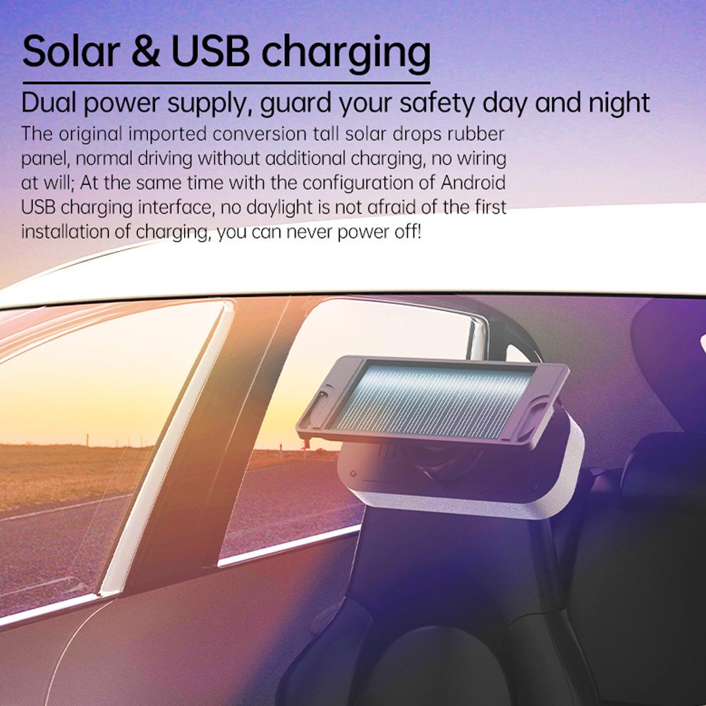 Tire Pressure Monitoring System with 4 Sensors USB/Solar TPMS Tire Pressure Monitor System for Car SUV Sedan